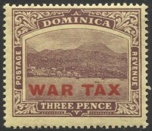 DOMINICA 1918 Sc MR4 MLH  3d  War Tax VF