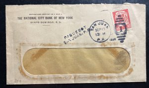 1928 San Juan Puerto Rico National City Bank Window Paqueboat Cover