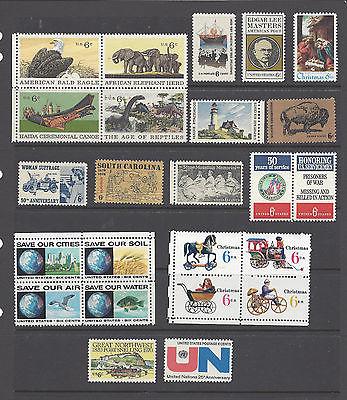 U.S. 1970 Commemorative Year Set 24 MNH Stamps