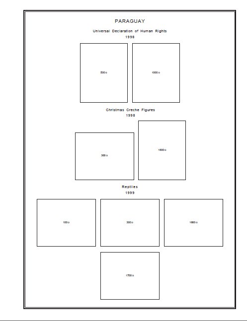 PARAGUAY STAMP ALBUM PAGES 1870-2008 (771 PDF digital pages)