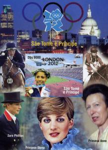 Sao Tome & Principe London Olympics 2012 Princess Diana Imperforated mnh.vf #3