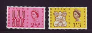 Great Britain Sc390-1 1963 Freedom from Hunger stamps NH