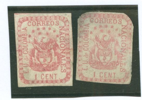 Colombia #35/35a Unused Single