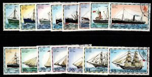 FALKLAND ISLANDS SG331/45B 1982 SHIPS WITH IMPRINT DATE FINE USED