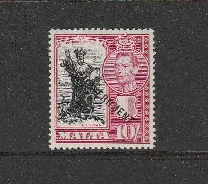 Malta 1948 Self Govt 10/- Fresh VLMM SG 248