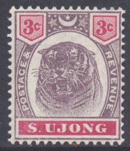 Malaya Negri Sembilan Sungei Ujong Scott 36 - SG55, 1895 Tiger 3c MH*