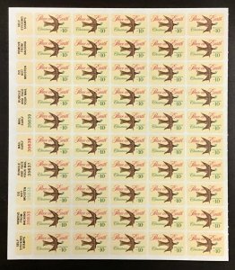 1552   Peace on Earth  Christmas  MNH  10 Cent  Sheet of 50  FV $5.00   In 1974