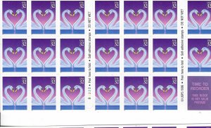 US#3123   $0.32 Swans Love stamps booklet of 20  (MNH) CV$13.00