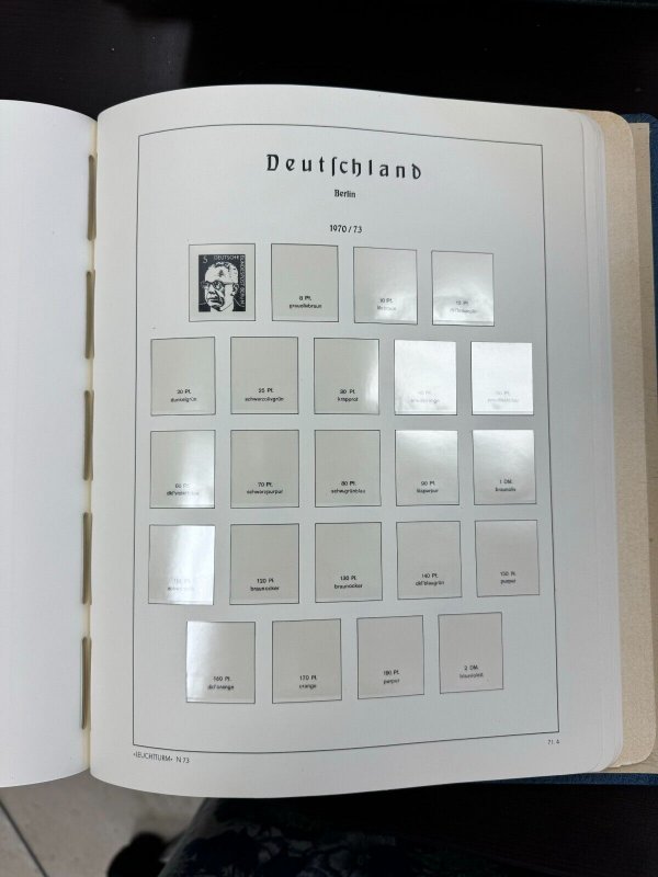 LIGHTHOUSE STAMP ALBUM, DEUTSCHLAND BERLIN, 1948-1974 USED