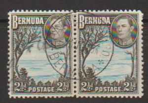 Bermuda SG 113ab  good Used cancelled pair  pale blue & s...