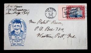 US #C11 Stamp Lindbergh Field Dedication Cover Aug 16, 1928 with Cachet