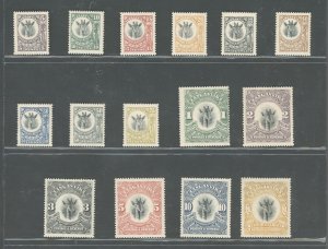 1922-24 Tanganyika - Stanley Gibbons n. 74/88a - George V - Giraffe - 15 values