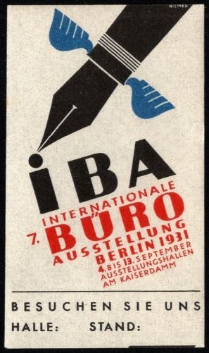 1931 Germany Poster Stamp International Office Exhibition Berlin MNH