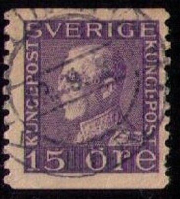 SWEDEN Sc 167 Used Gustav 15o Violet F-VF