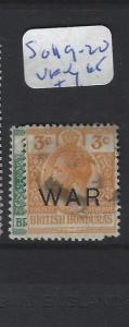 BRITISH HONDURAS (P0104B)  KGV WAR STAMP SG 119-120  VFU