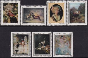 Sc# 1734 / 1736 Cuba 1973 Paintings complete set MNH CV: $5.50