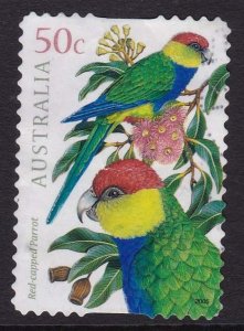 Australia  - 2005 Aust. Parrots Red-capped -used 50c