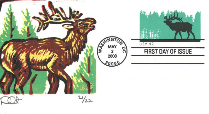 #U663b Elk Curtis FDC