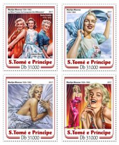 SAO TOME E PRINCIPE 2017 4 SETS MARILYN MONROE st17208a