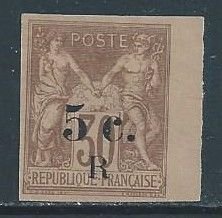 Reunion #7 Mint No Gum 30c Fr. Cols. Peace & Commerce Issue Surcharged