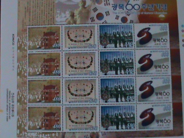 ​KOREA-2005-SC#2204- 60TH ANNIV: KOREA LIBERATION MNH-SHEET VF, HARD TO FIND