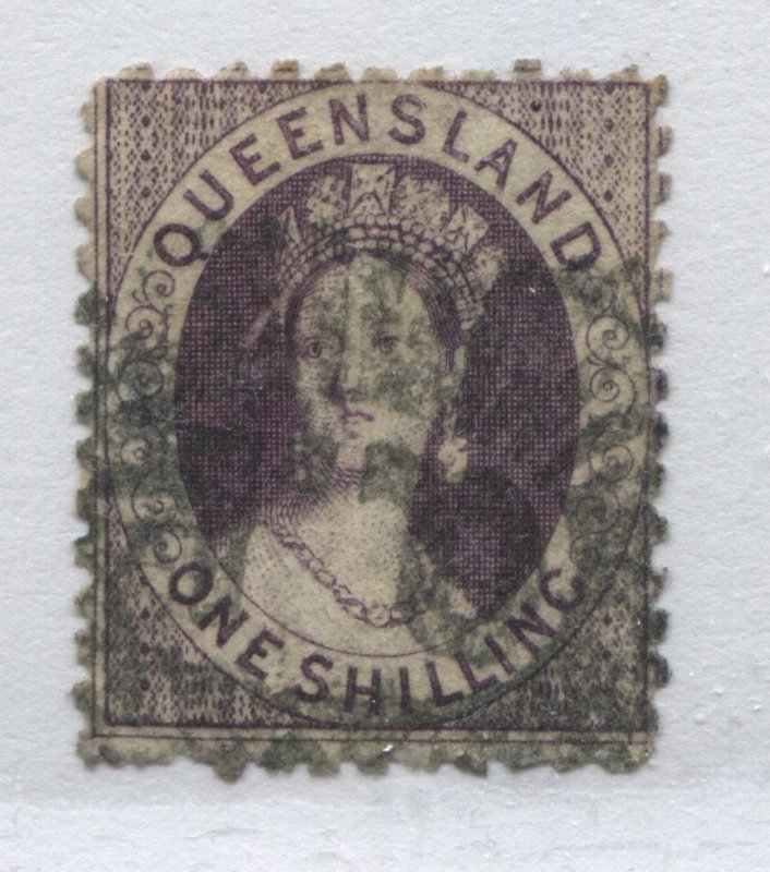 Queensland QV 1876 1/ perf 12 used