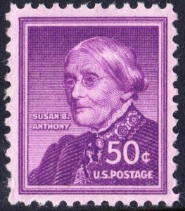 SC#1051 50¢ Susan B. Anthony (1955) MNH