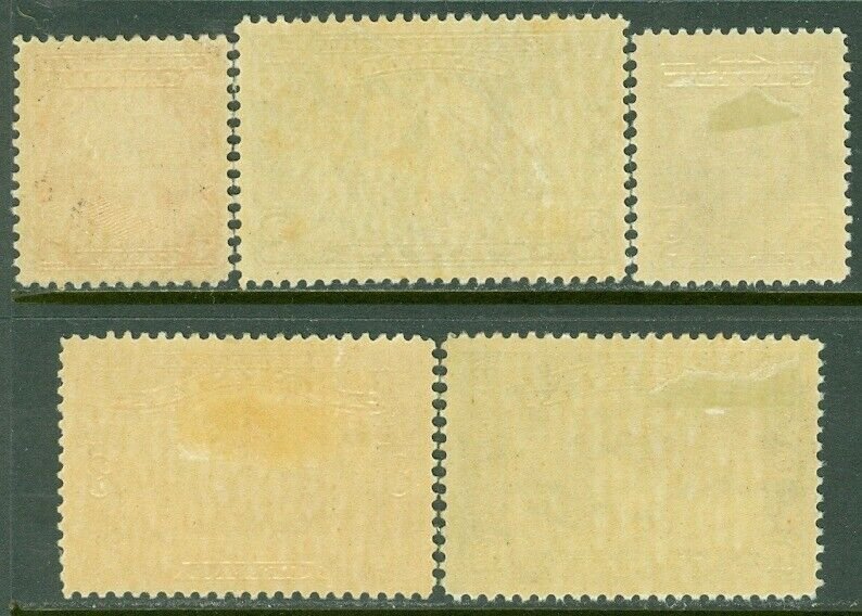 EDW1949SELL : CANADA 1927 Scott #141-45 Extra Fine, Mint Original Gum. Cat $40.