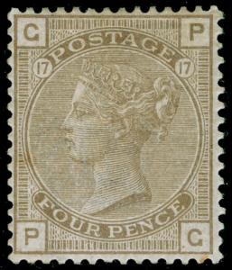 SG160, 4d grey-brown plate 17, M MINT. Cat £450. PG