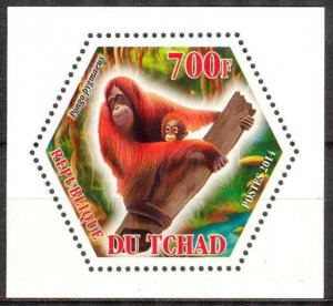 Chad 2014 Monkeys (4) MNH Cinderella !