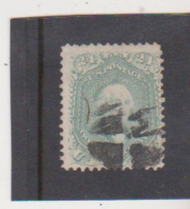 US Scott #  70b  24¢ Washington, Used, Steel Blue Variety Cat.$900.00