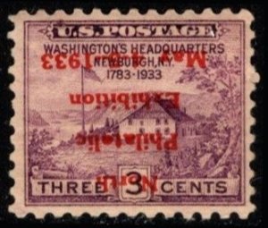 1933 US Scott #- 727 3 Cents Washington's Headquarters In Newburgh Overp...