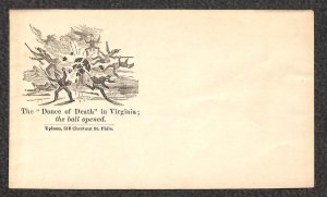 THE DANCE OF DEATH IN VIRGINIA CIVIL WAR UNION PATRIOTIC COVER (1860s)