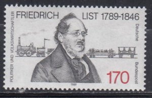 Germany 1989 Sc#1583 Mi#1429 Birth Bicentenary of Friedrich List MNH**