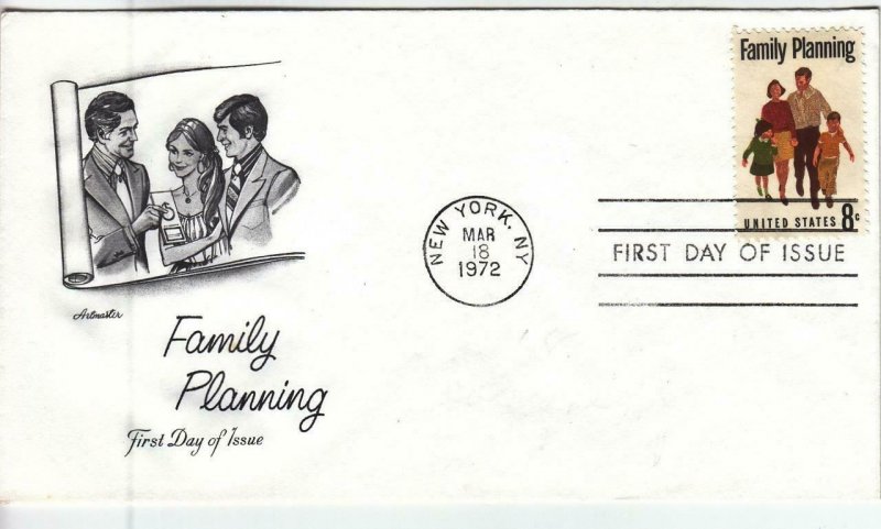 1972, Family Planning, Artmaster, FDC (D14185)