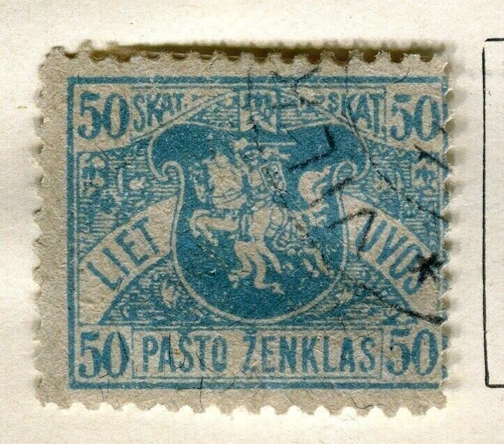 LITHUANIA;   1919 early issue fine used 50s. value