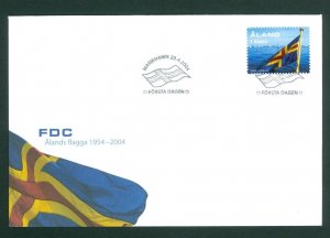 Aland. FDC 2004. Aland National Flag. Scott# 222