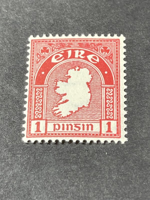 IRELAND # 105-MINT NEVER/HINGED---SINGLE---CARMINE-ROSE---1946