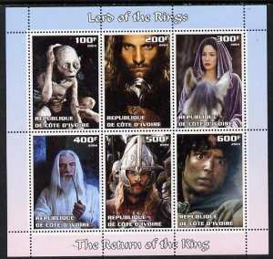 IVORY COAST - 2004 - Lord of the Rings - Perf 6v Sheet - MNH - Private Issue