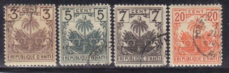 HAITI SCOTT# 40,41,42,43 USED 1896    SEE SCAN