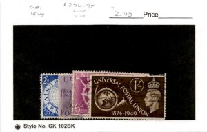 Great Britain, Postage Stamp, #276-279 Used, 1949 UPU (AH)