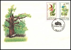 Lithuania 425-426 Flowers U/A FDC