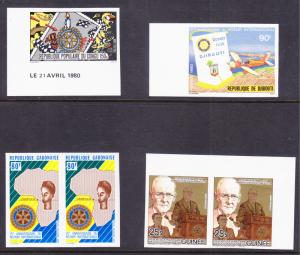 Rotary International Group of 31 Imperfs. from Africa.  VF/NH(**)