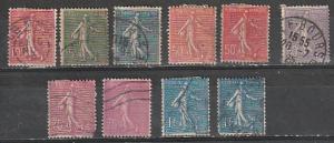 #138-9,144,146,148,151,154 France Used