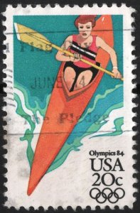SC#2082-85 20¢ Summer Olympics: Kayak Single (1984) Used