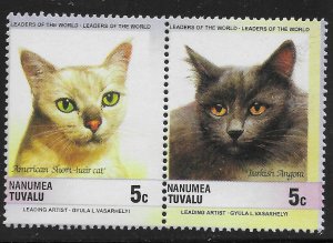 Tuvalu-Nanumea #29 5c Cats - American Short-hair & Turkish Angora ~ MNH