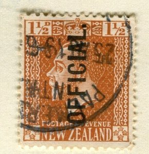 NEW ZEALAND; 1915-27 early GV OFFICIAL Optd. issue fine used 1.5d. value