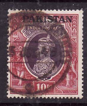 Pakistan-Sc#17- id5-used 10r KGVI-1947-