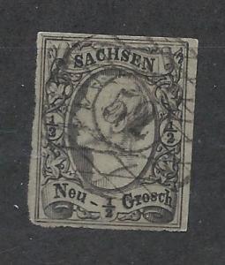 GERMAN STATES - SAXONY  SC# 9 VF U 1855