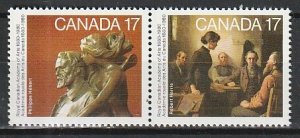 1980 Canada - Sc 850a - MNH VF - 1 pair - Academy of Arts - Harris/Hebert